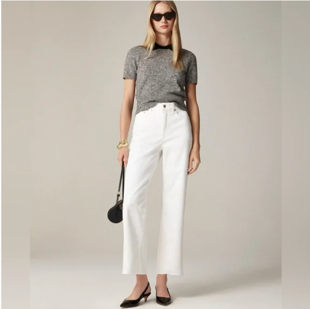 J Crew Slim Wide Jeans 29 29T T29 Tall NWT White Denim Denim CS127 J.Crew